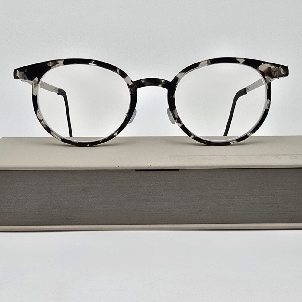 Lindberg Acetanium 1040 Col. AH88 Black Tortoise Grey Eyeglasses Frame w/ Case